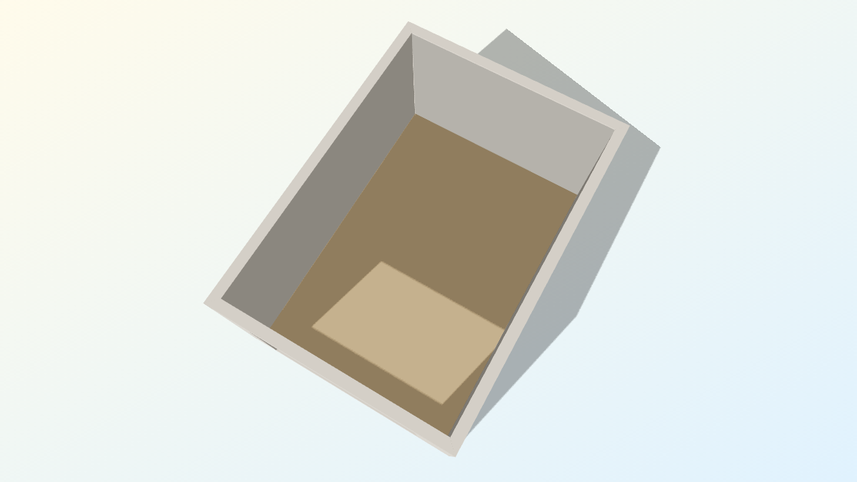 Studio One Room — 3D floor plan